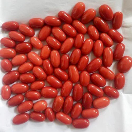 Red Coral Oval Shape (Upto 5 Ratti) - Best Quality Munga